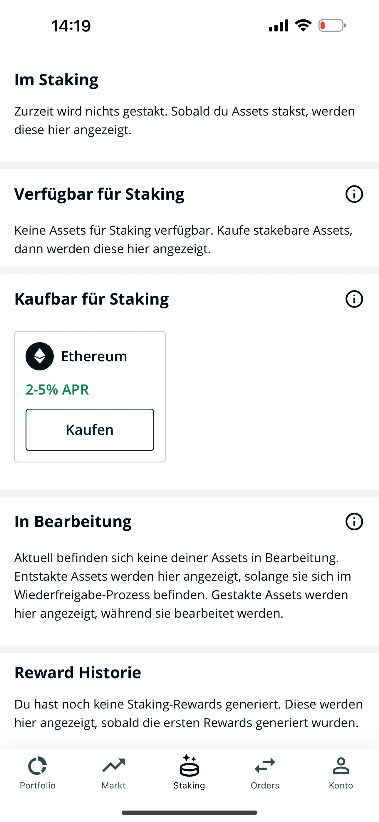 Bison bietet inzwischen auch Staking für Ethereum an. 