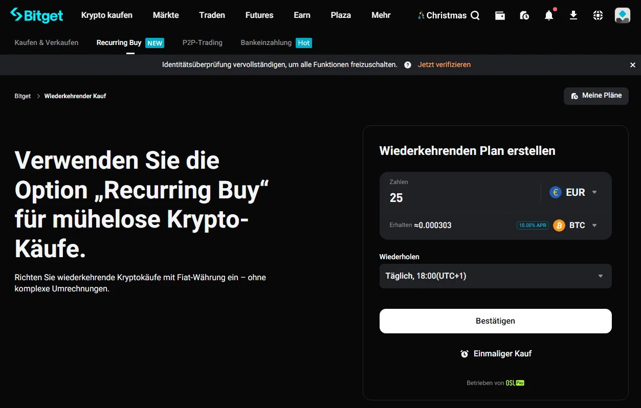 Zwar eignet sich Bitget vor allem für Trader, doch nicht zuletzt aufgrund der Sparplan-Funktion bietet Bitget auch langfristigen Anlegern sinnvolle Optionen. 