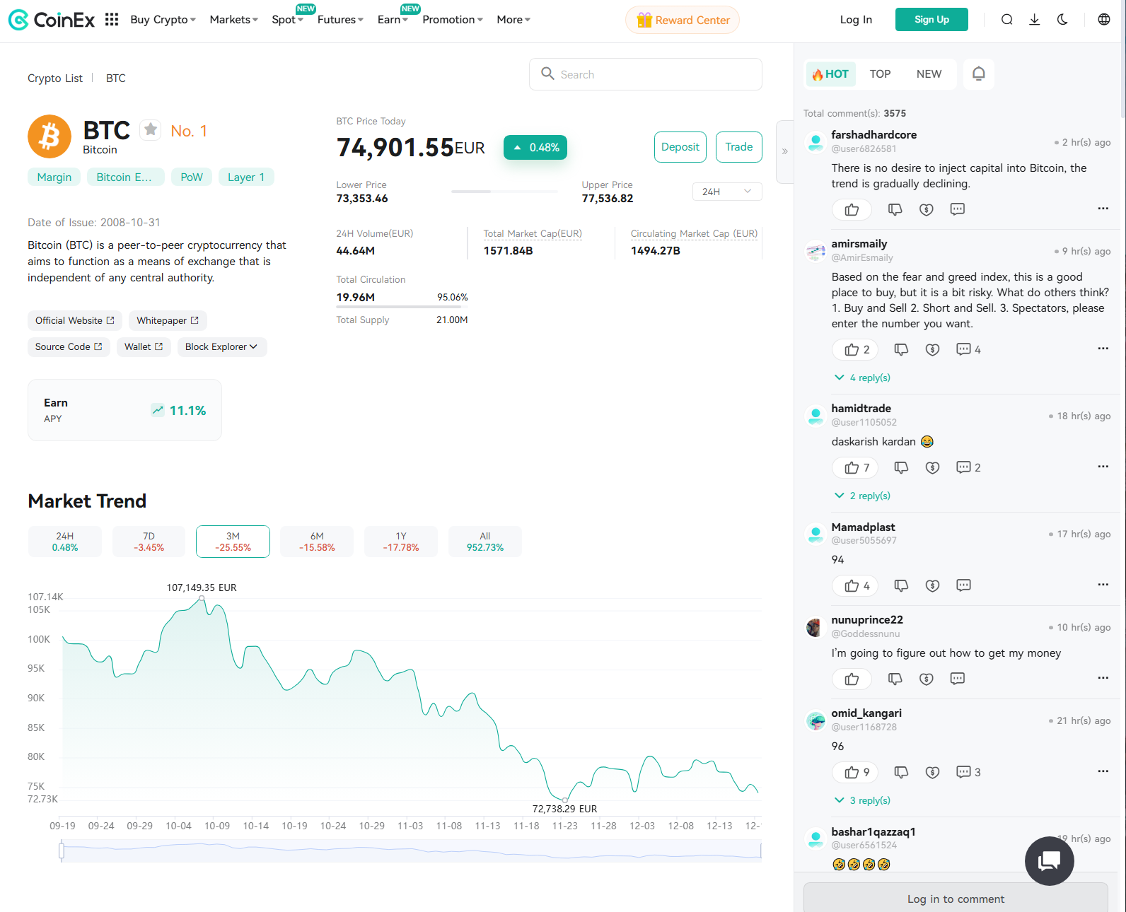 In der Kaufübersicht sind zahlreiche Analyse-Tools sowie ein Social-Feed integriert. Anfänger, die einfach nur Altcoins oder Bitcoin kaufen möchten, könnten hiervon etwas überfordert sein. 