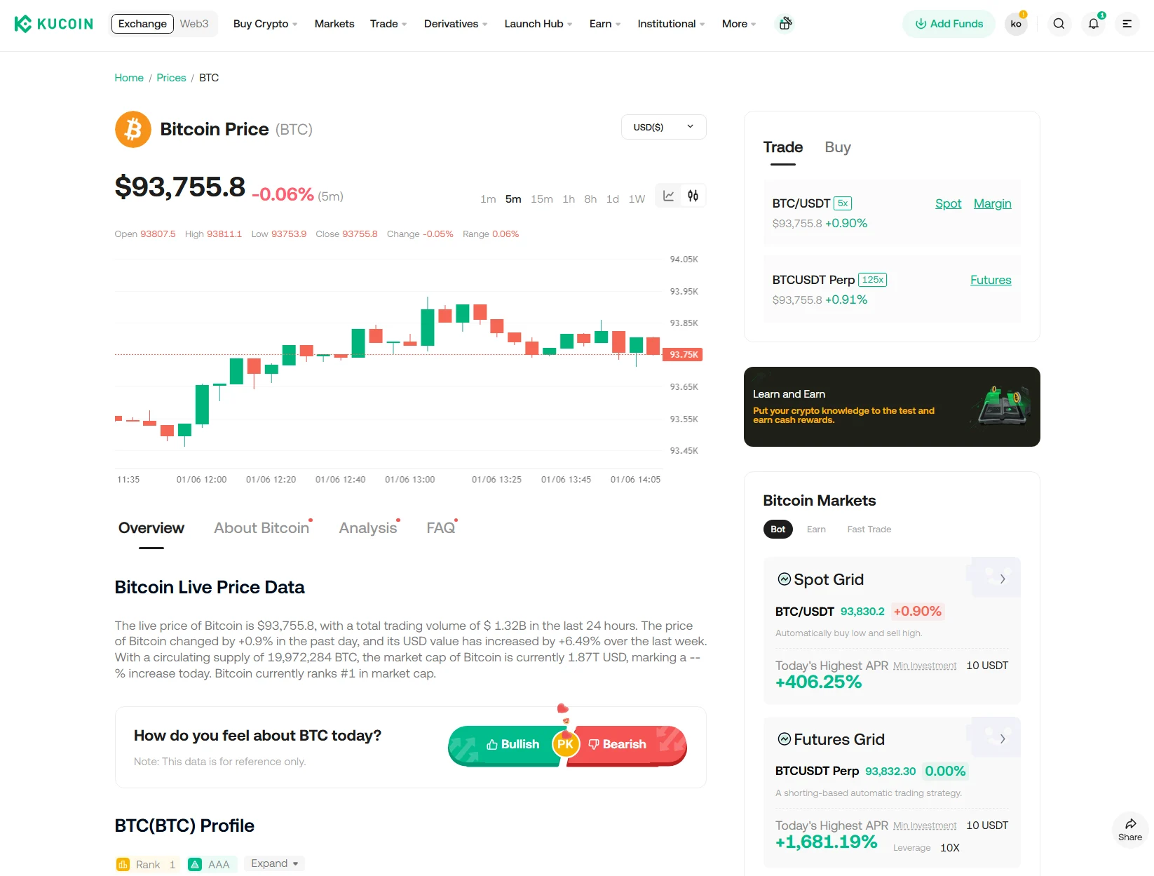 Neben dem Kauf von Bitcoin stehen bei KuCoin eine Vielzahl von Altcoins zum Handel zur Verfügung. 