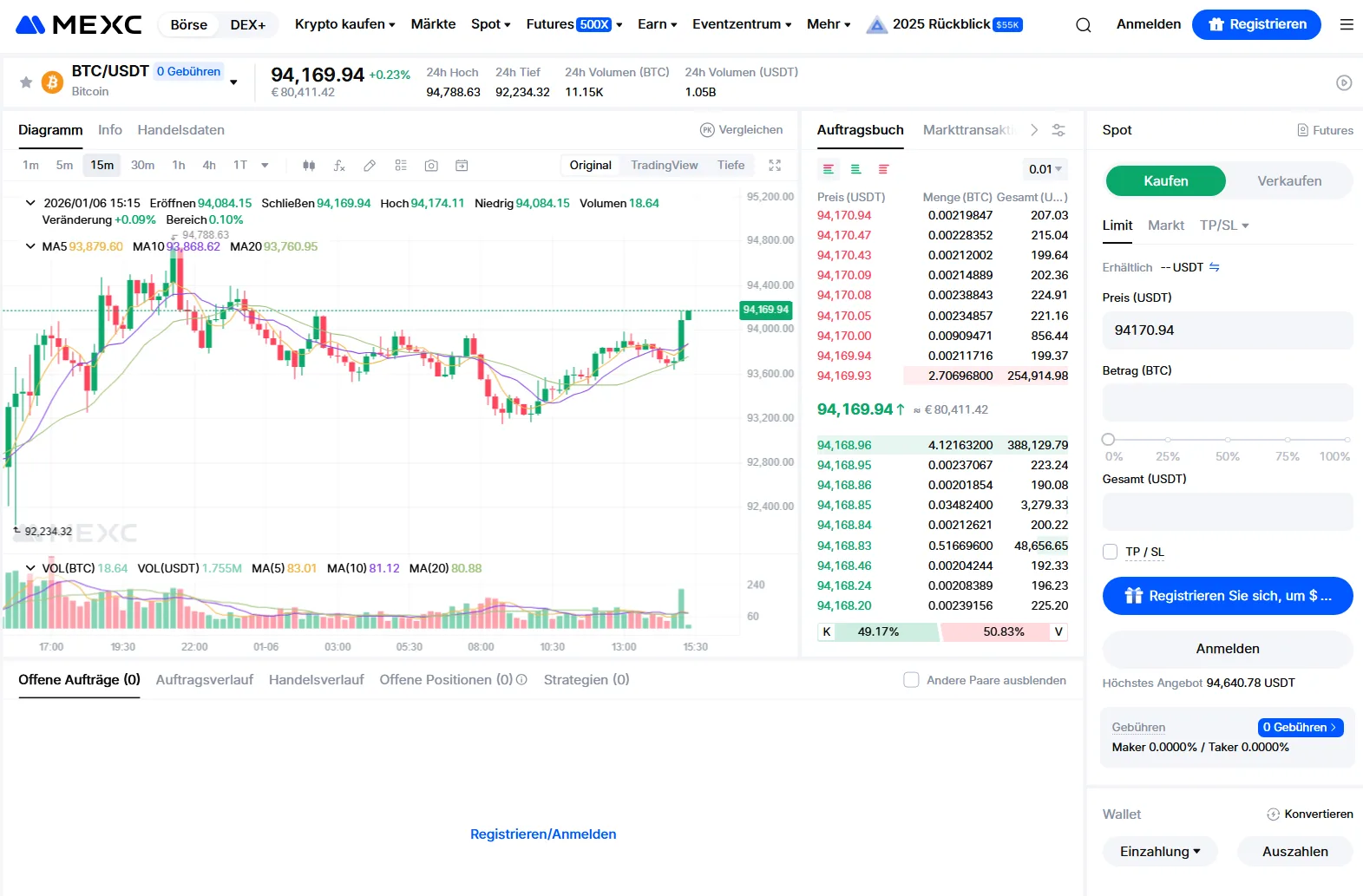 MEXC bietet viele Zusatzfunktionen und Tools, doch insgesamt wird deutlich, dass sich die Plattform vor allem an erfahrene Trader richtet. 