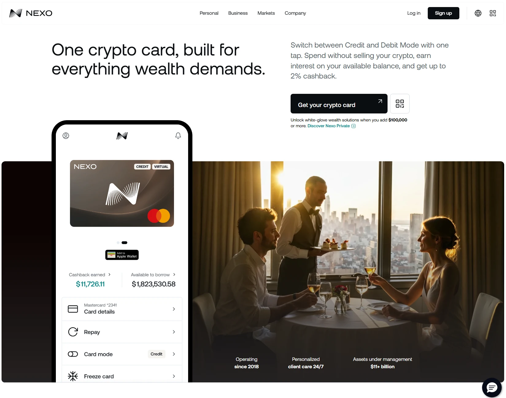 Zu den Vorteilen der Nexo Plattform zählt auch die Krypto Karte mit attraktiven Cashback-Programmen. 