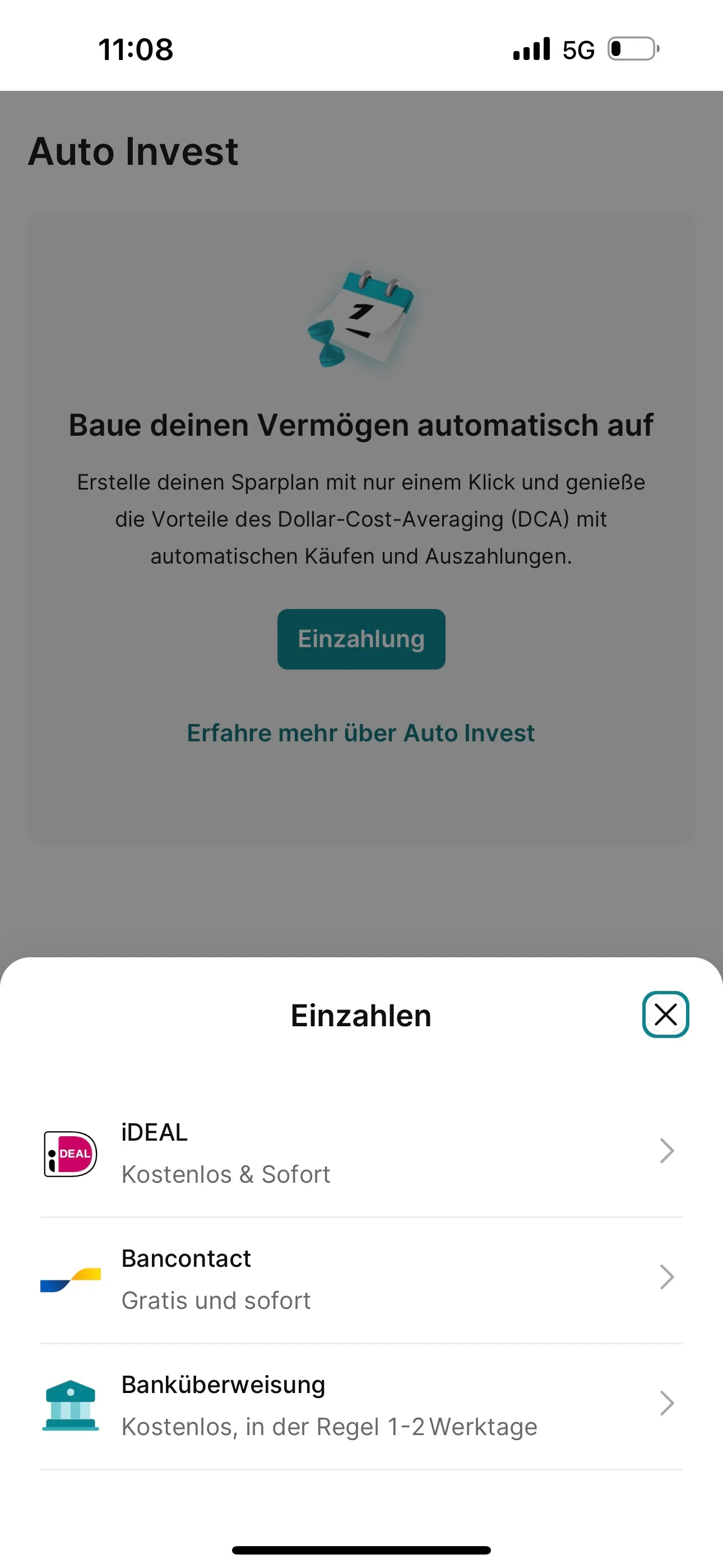 Mittels Sparplan kannst du bei Finst automatisiert und regelmäßig Kryptowährungen kaufen. 