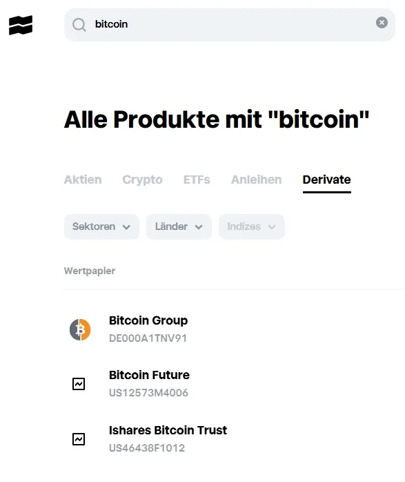 Die Möglichkeiten, bei Trade Republic in Kryptowährungen zu investieren, werden übersichtlich dargestellt. 