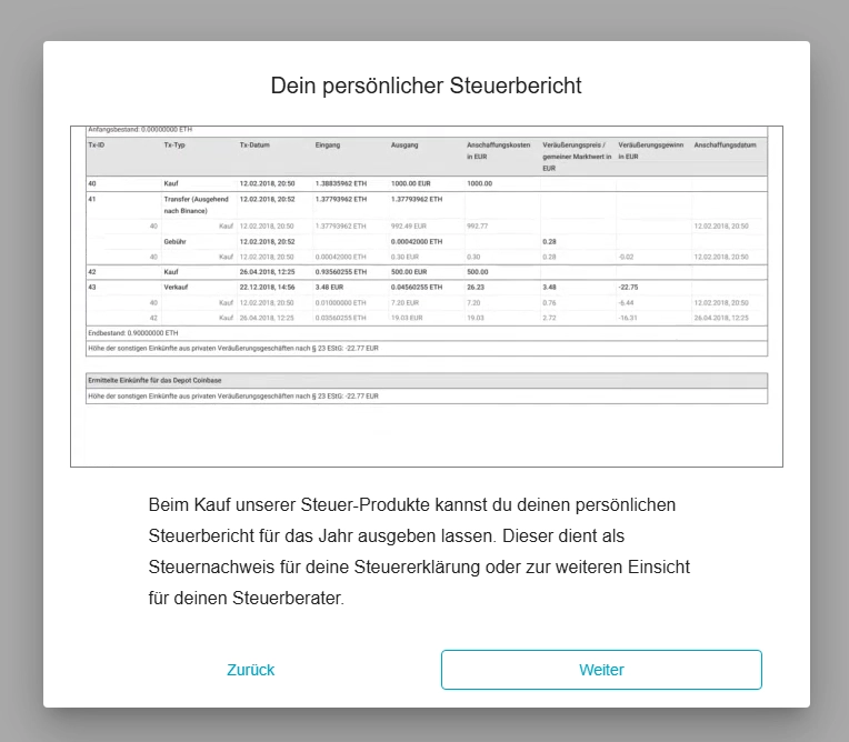 Coin.Ink eignet sich prinzipiell für Steuerreports, bleibt jedoch auch bei Nutzerfreundlichkeit und Darstellungen hinter der Konkurrenz zurück. 