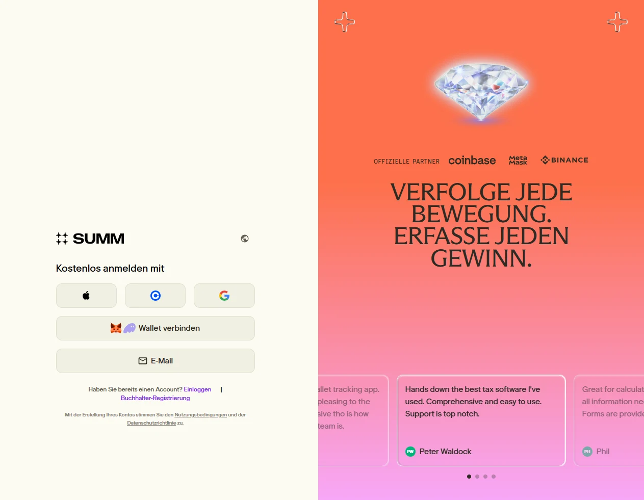 Die Anmeldung bei Summ geht einfach und unkompliziert von der Hand
