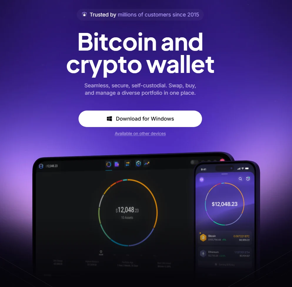Die Exodus Wallet punktet mit einem gelungenen Design und hoher Nutzerfreundlichkeit. 