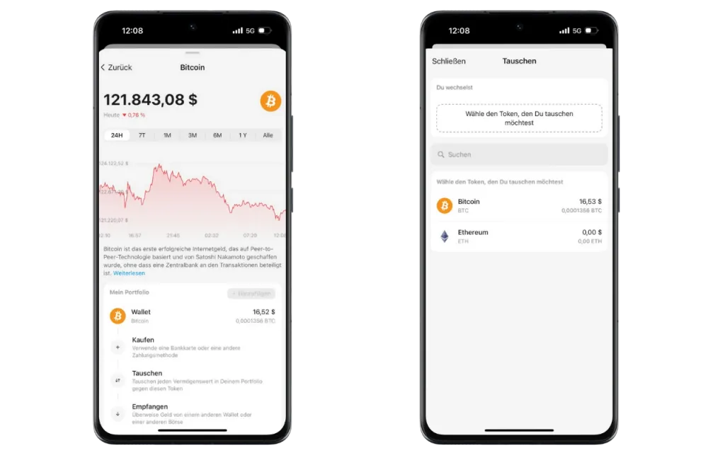 Neben der sicheren Verwahrung digitaler Assets ermöglicht die Tangem-App in Verbindung mit Drittanbietern auch den Kauf von Kryptowährungen mit Fiatgeld. 