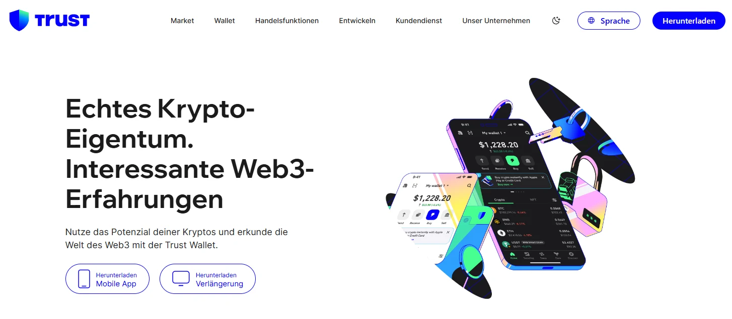 Die Trust Wallet schneidet im Test zwar gut ab, doch beachte, dass Hardware-Wallets dir noch mehr Sicherheit bieten.