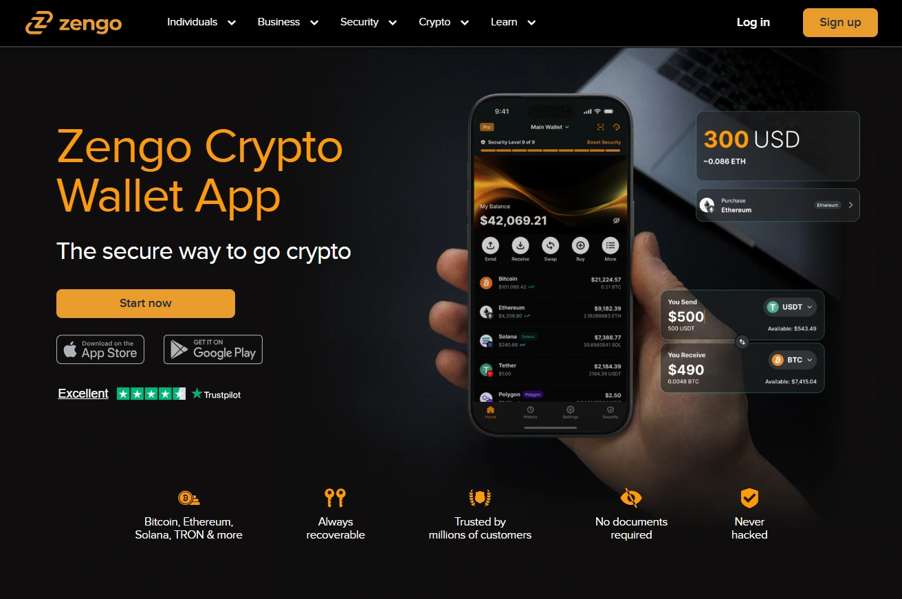 Die Zengo Wallet bietet viele Zusatzfunktionen und überzeugt auch in anderen Bereichen. Allerdings gibt es gerade im Bereich der Kompatibilität Einschränkungen. Beachte zudem, dass Hardware-Wallets mehr Sicherheit bieten.