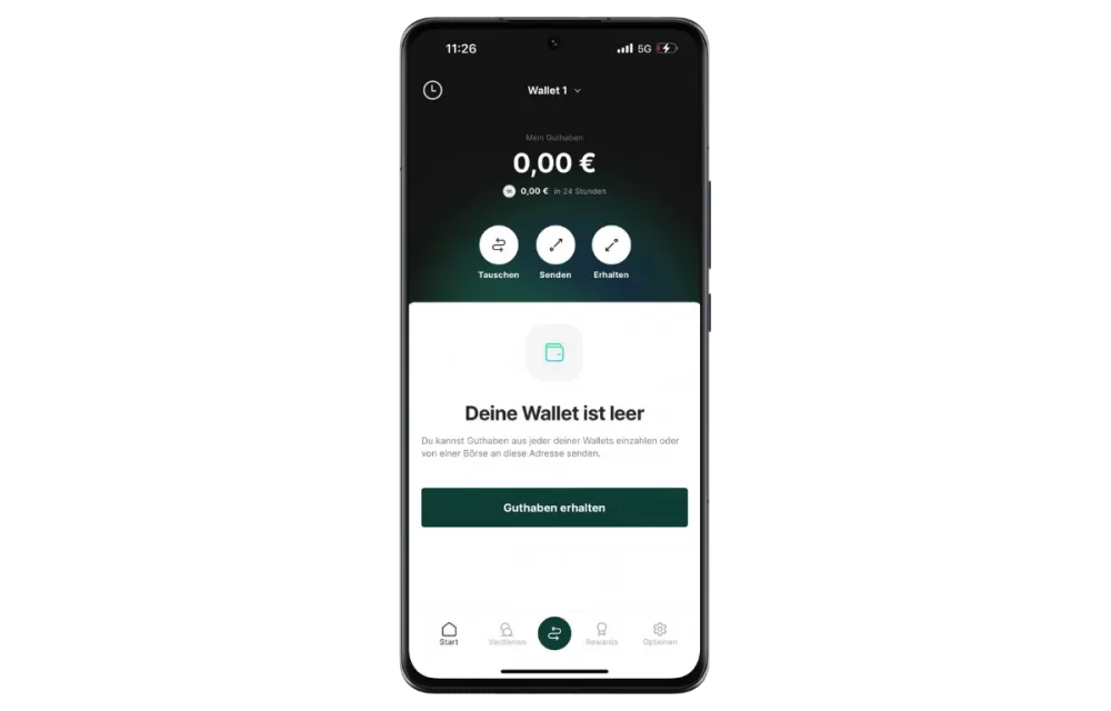 Die Bitpanda Wallet App punktet mit hoher Nutzerfreundlichkeit. 