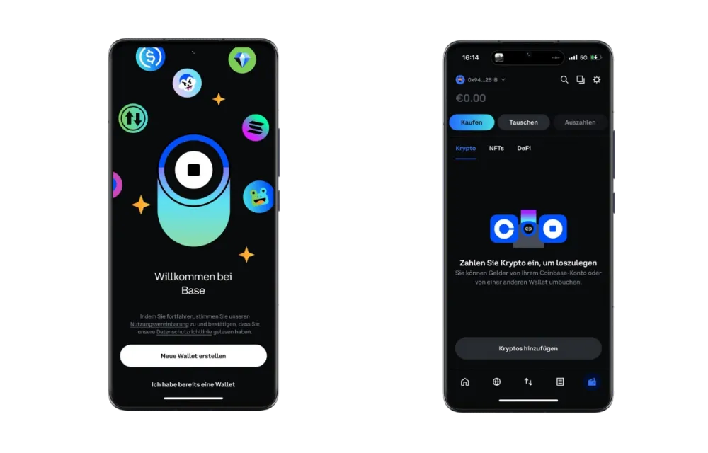 Download sowie Einrichtung der Base App sind unkompliziert und innerhalb weniger Sekunden erledigt. 