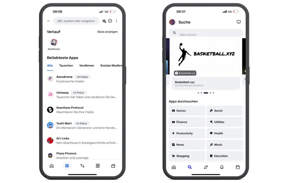 Das App-Angebot in Base reicht von einfachen Tools bis hin zu umfangreicheren Web3-Anwendungen, die direkt im Base-Netzwerk laufen. 